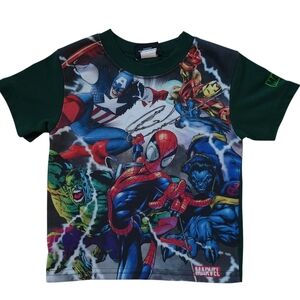 Vintage 2002 Marvel Y2K Superhero Pj Shirt Sz Xs 4-5